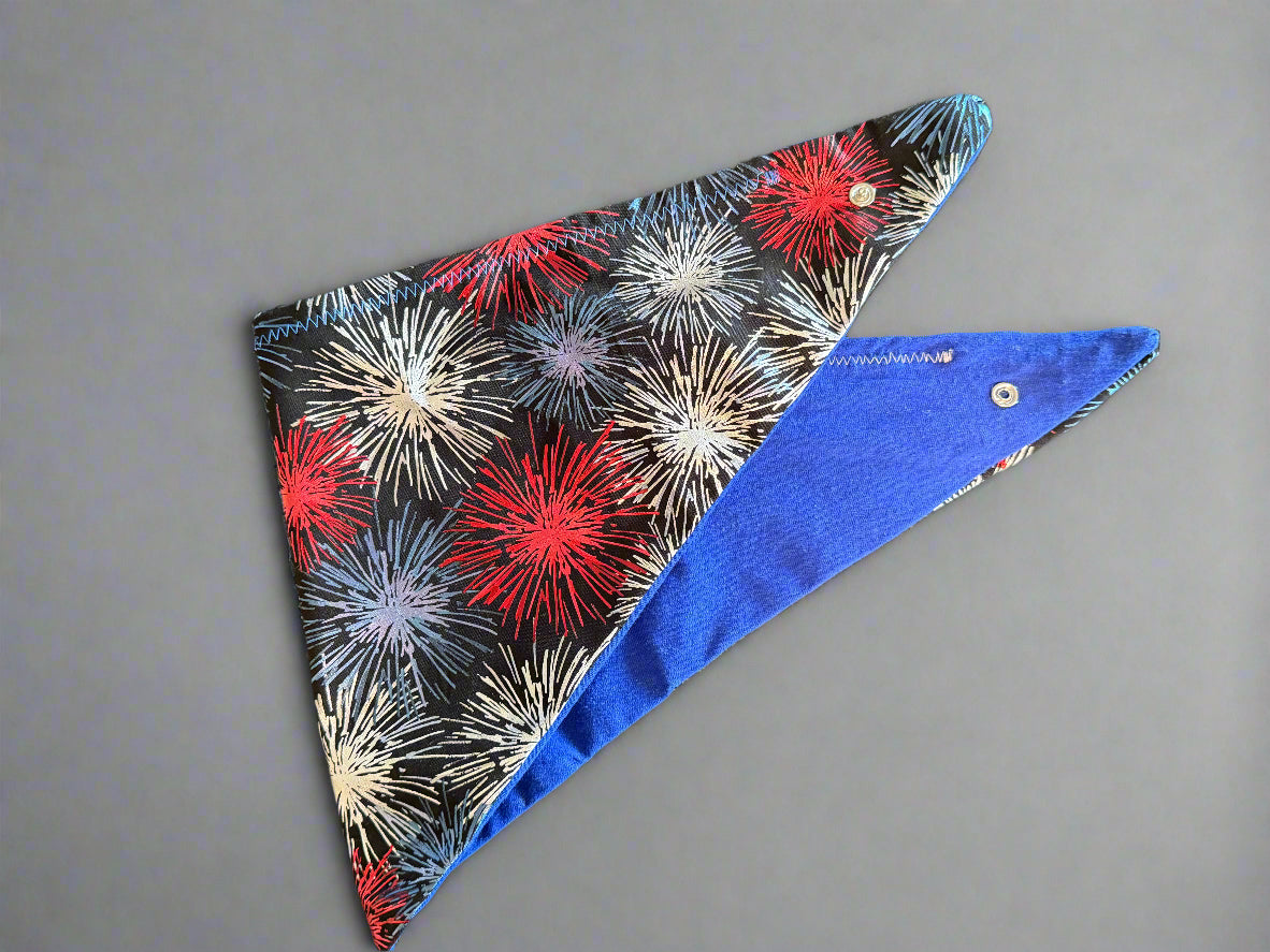 4th of july, Adjustable hemp-lined dog bandana – breathable and lightweight